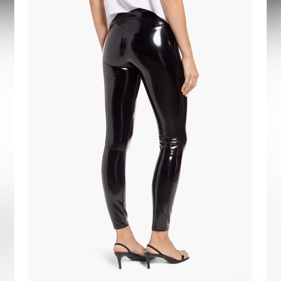 NWT Spanx Faux Leather High Shine Finish Stretch Leggings - Picture 4 of 9